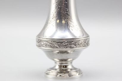 Silver vase in the Louis XVI style decorated...