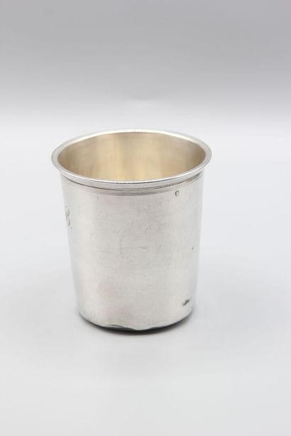Straight silver tumbler.
Figured 