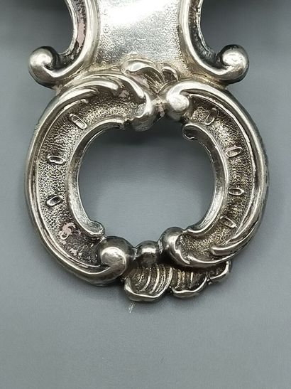 NETHERLANDS 1876.
Silver tea-pot holder with...