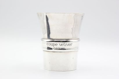 Silver cup of flared form.
Figured 