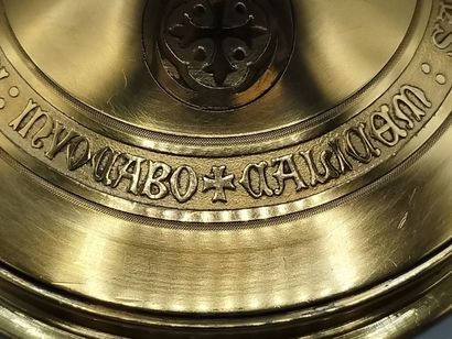 Chalice in vermeil, plain model, decorated...