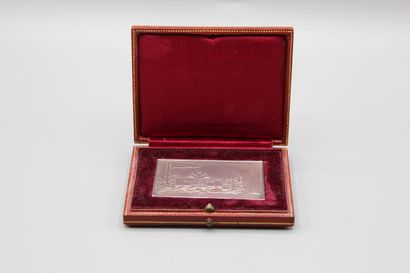 Silver plate of the committee of the festivals...