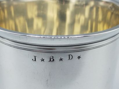 Timbale en argent d'époque vers 1840, à fond...