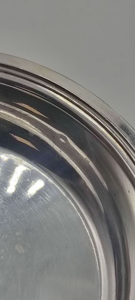 Trio of silver coasters or display stands...
