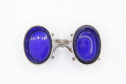Double salt cellar in silver Louis XVI style.
Openwork...