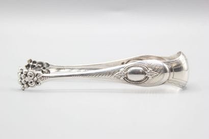 Silver sugar tongs of the Napoleon III period....