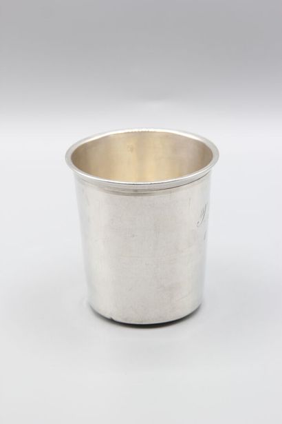 Straight silver tumbler.
Figured 