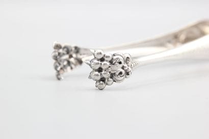 Silver sugar tongs of the Napoleon III period....