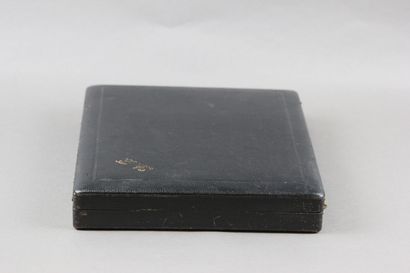 Wooden fish service box from the end of the...