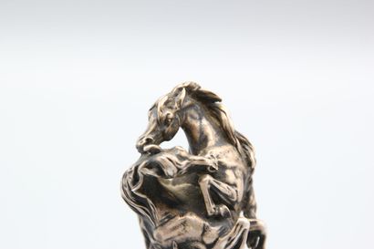 Nice seal in cast silver decorated with two...