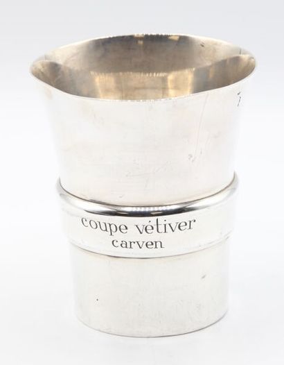 Silver cup of flared form.
Figured 