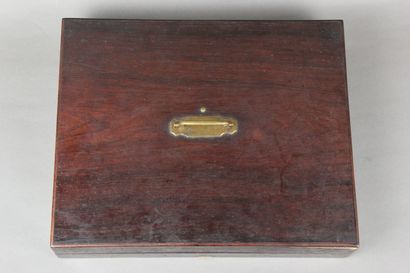 Household chest in rosewood veneer 
Brass...