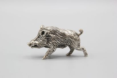 Silver boar.
Title mark .800. Goldsmith's...