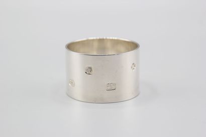 Service composed of its six silver napkin...