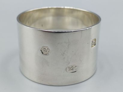 Service composed of its six silver napkin...