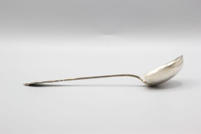 Louche à sauce / potage en argent et vermeil...
