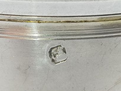 Straight silver tumbler.
Figured 