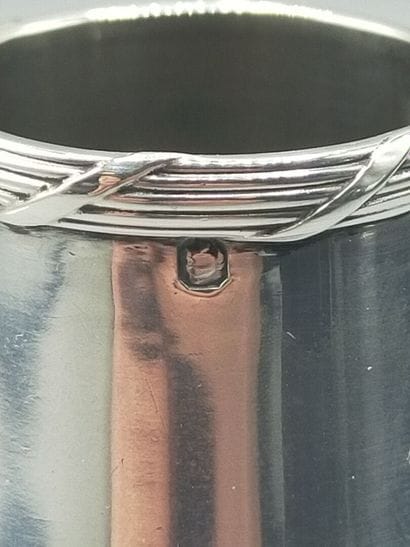 Silver vase in the Louis XVI style decorated...