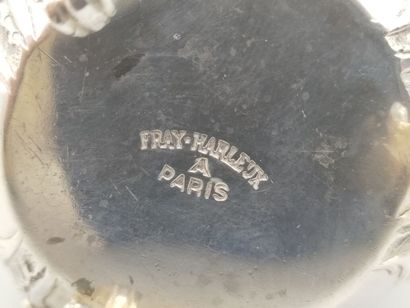 FRAY-HARLEUX.
Pair of silver saltcellars...