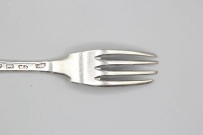NARBONNE 1782 
Fourchette de table en argent...