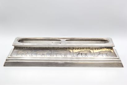 Silver planter or centerpiece.
Decorated...