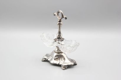 DEBAIN.
Double silver and crystal salad bowl.
Crystal...