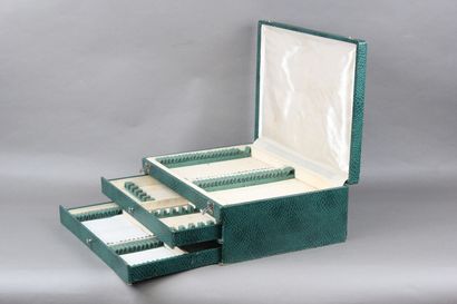 Household box with 3 large trays (a top tray...