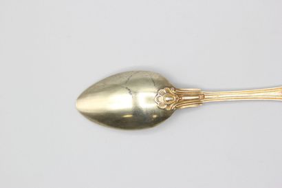 Service de petites cuillères en vermeil (or...