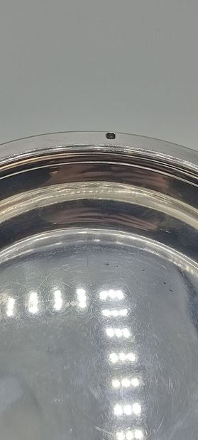 Trio of silver coasters or display stands...