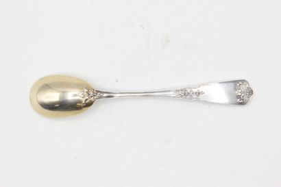 Cuillère à oeuf en argent et cuilleron en...