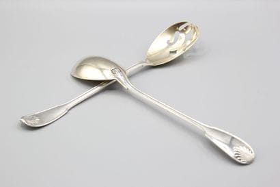 Service à salade en argent de modèle filets...