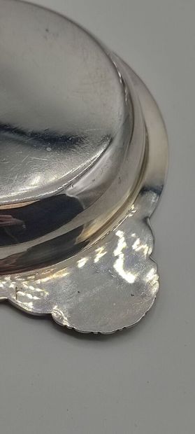 Trio of silver coasters or display stands...