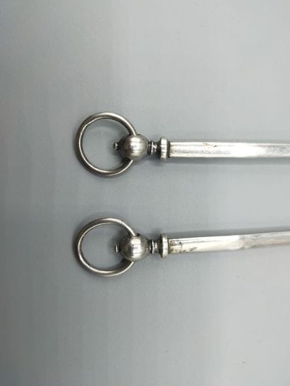 Paire de grands hâtelets / brochettes en...