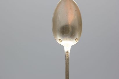 10 silver dessert forks and 11 coffee spoons,...