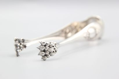 Silver sugar tongs of the Napoleon III period....