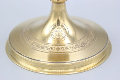 Chalice in vermeil, plain model, decorated...