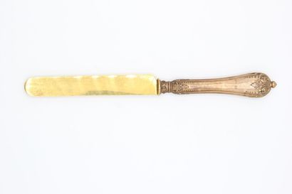 Set of 12 dessert knives.
Blades in gilded...