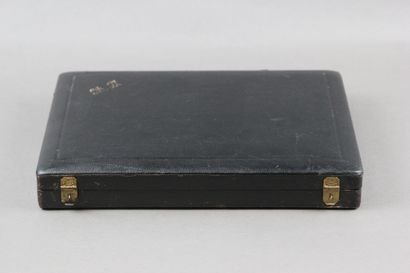 Wooden fish service box from the end of the...