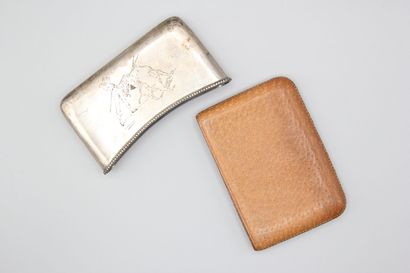 Cigar case decorated with an engraved bullfighting...