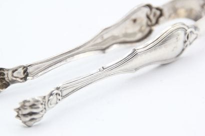 Pince à sucre en argent d'époque 1840 de...