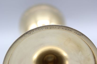 Chalice in vermeil, plain model, decorated...
