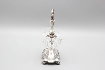 DEBAIN.
Double silver and crystal salad bowl.
Crystal...