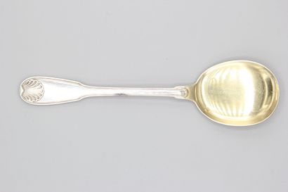 Service à glace en argent de modèle filets...