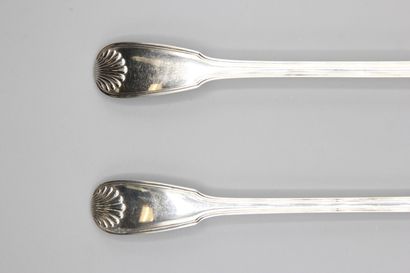 Service à salade en argent de modèle filets...