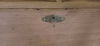 Large natural wood Menagère box with large...