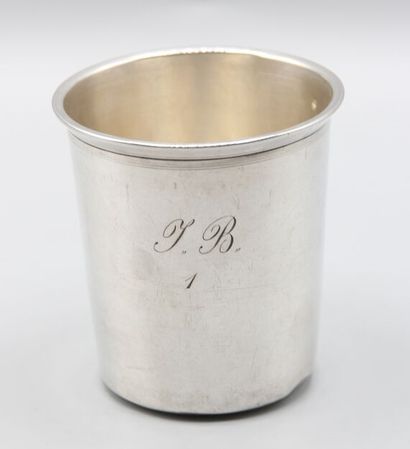Straight silver tumbler.
Figured 