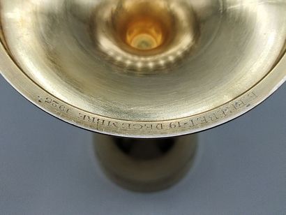 Chalice in vermeil, plain model, decorated...