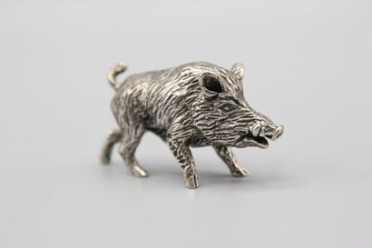 Silver boar.
Title mark .800. Goldsmith's...