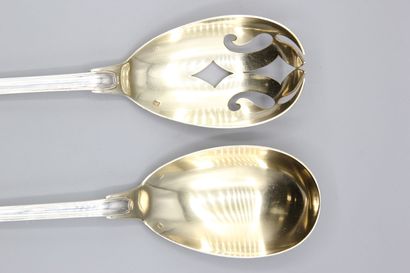 Service à salade en argent de modèle filets...
