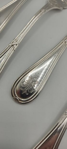 Silver fish service in the Louis XVI style...